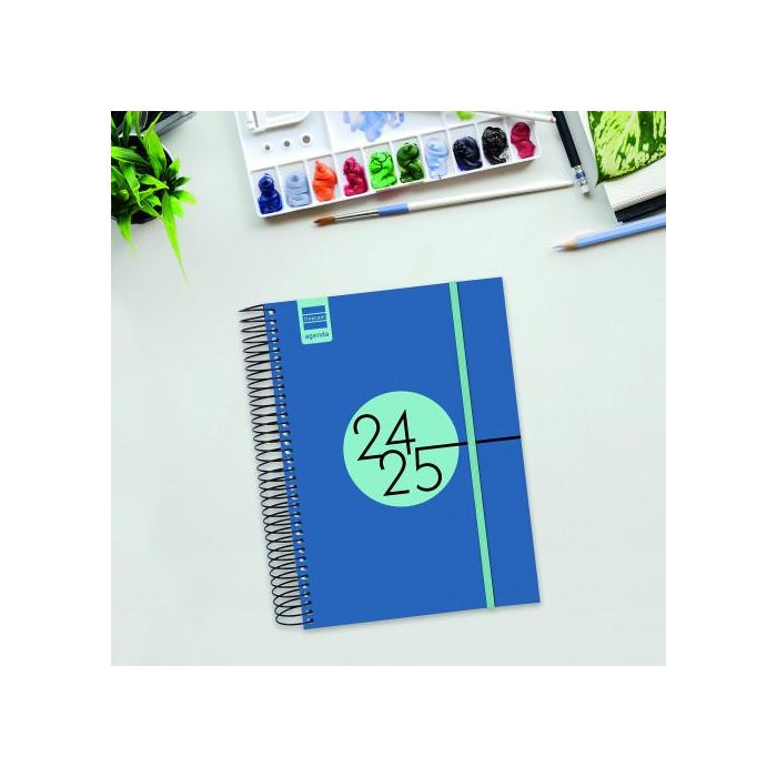 Agenda Finocam Azul Cobalto 15,5 x 21,2 cm 2024-2025 3