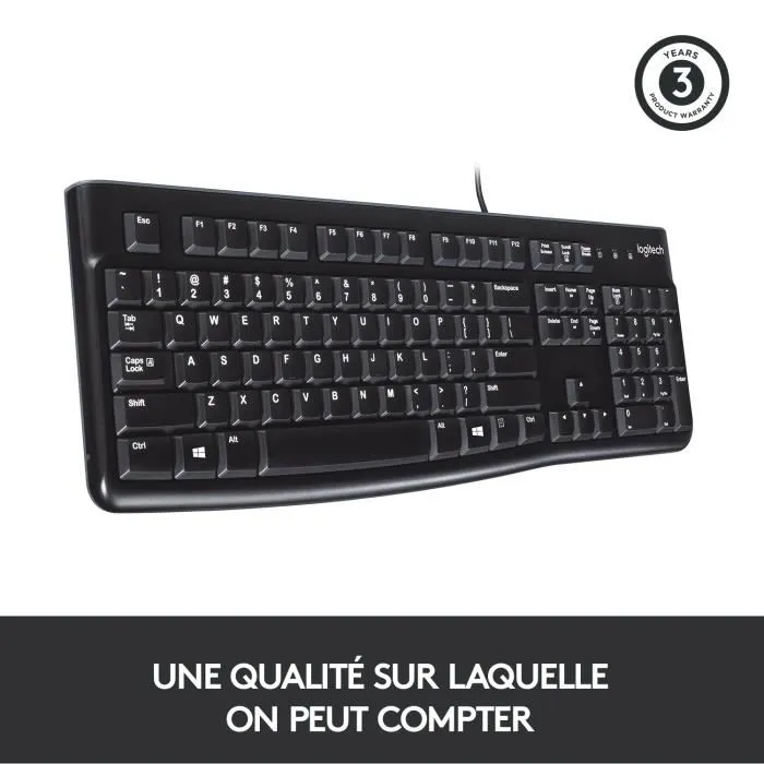 Logitech K120 Teclado USB AZERTY Negro 2