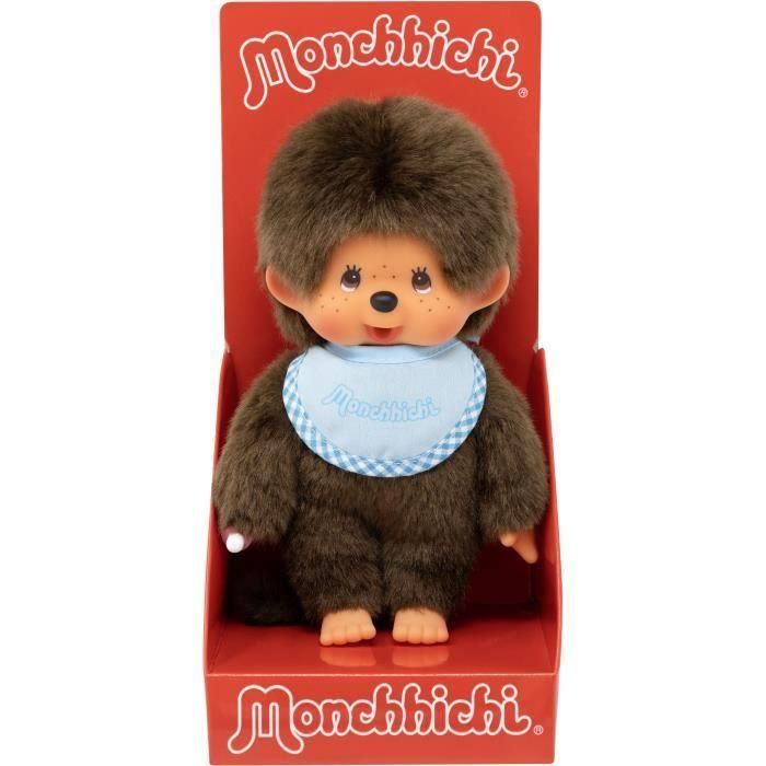 Mono de peluche BANDAI Monchhichi Bib Azul Cielo 20 cm 3 Mono de peluche BANDAI Monchhichi Bib Azul Cielo 20 cm 3