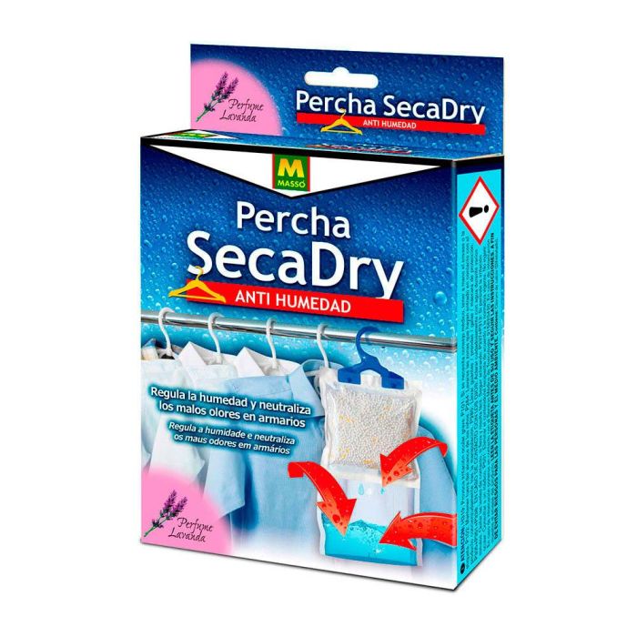 Massó Secadry Percha Antihumedad 210 g Deshumidificador Cloruro Cálcico Azul