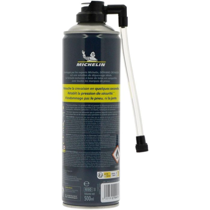 Reparador de Pinchazos - MICHELIN - Repara e Infla sin Desmontar - 500ml 3 Reparador de Pinchazos - MICHELIN - Repara e Infla sin Desmontar - 500ml 3