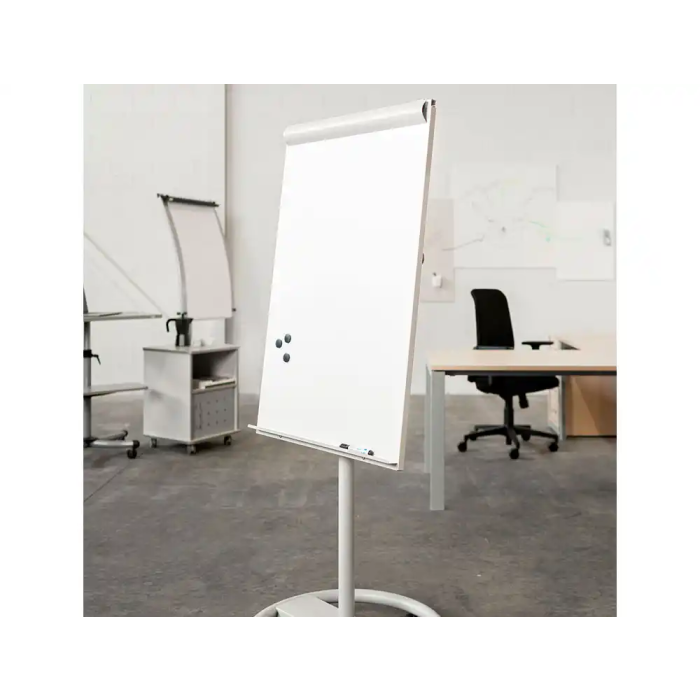 Rocada Pizarra Blanca para Conferencias Magnética Lacada con Ruedas y Brazos Laterales 68x104 cm 5