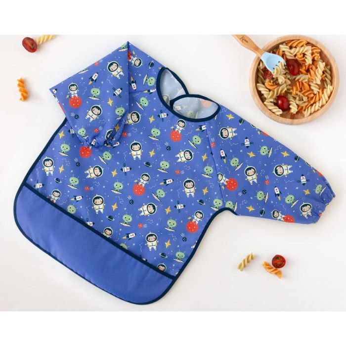 Babero Impermeable Con Mangas Azul 0 Babero Impermeable Con Mangas Azul 0
