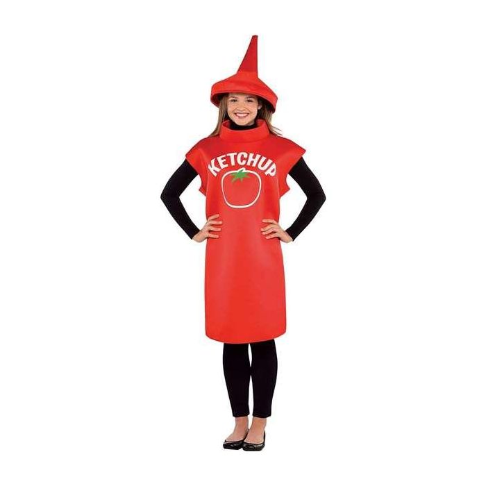 Liragram Disfraz Bote Ketchup Adulto Talla M 0 Liragram Disfraz Bote Ketchup Adulto Talla M 0
