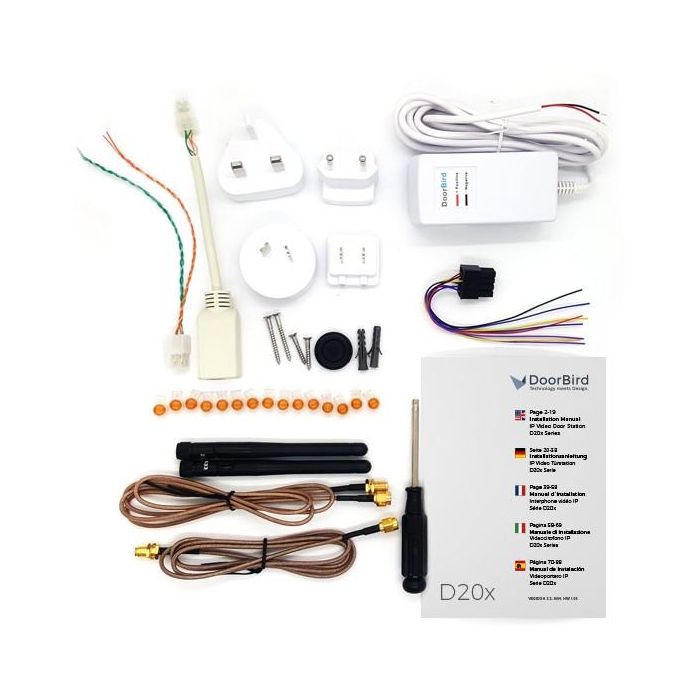 DoorBird D20x Kit de Montaje/Repuesto para Estaciones IP de Video D20x Multicolor