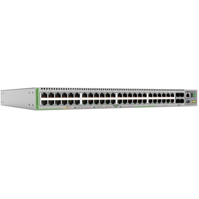 Allied Telesis Switch Gestionado L3 Apilable 40x 1G PoE+, 8x 2.5G/5G PoE+, 4x SFP+ 10G Montaje en Rack