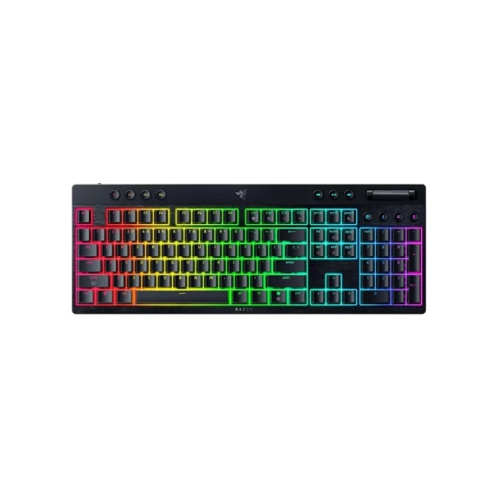 Razer BlackWidow V4 Low Profile HyperSpeed RZ03-05270800-R3M1 Teclado Gaming Inalámbrico/Cableado QWERTY Orange Switch EE.UU. RGB Negro