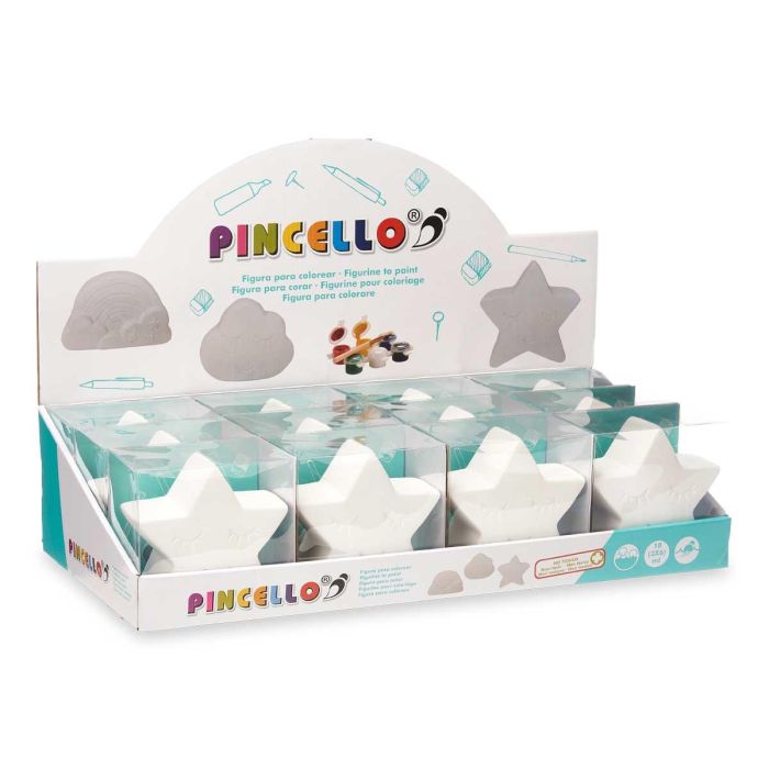 Hucha Pintar Estrella 6 Colores Pincel Pincello 12CM (24 Unidades) 2 Hucha Pintar Estrella 6 Colores Pincel Pincello 12CM (24 Unidades) 2