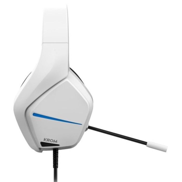 Krom Kopa Move Auriculares Gaming Alámbricos Diadema con Micrófono Sonido Estéreo Altavoces 50mm Blanco Multiplataforma 2