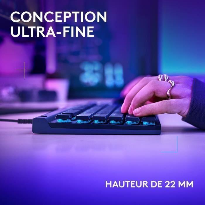 Teclado para juegos - con cable - Logitech G - G515 TKL - Mecánico - RGB - AZERTY - Negro 3 Teclado para juegos - con cable - Logitech G - G515 TKL - Mecánico - RGB - AZERTY - Negro 3