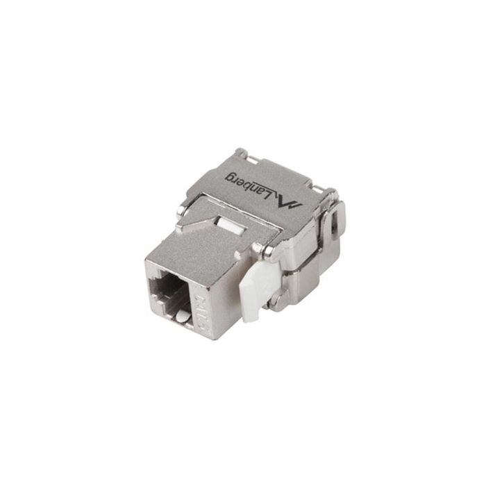 Lanberg Conector Keystone Toolless RJ45 Cat. 6 S/FTP Plata Metálico Instalación sin Herramientas AWG 22-26