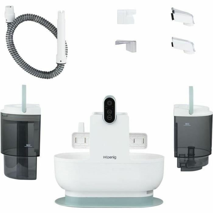 Hkoenig TWT88 Limpiador textil con agua caliente, 1600 ml, 290 ml/min, 1200 W, Blanco 3