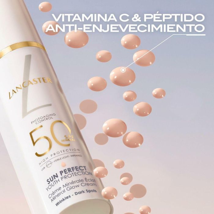 Lancaster SUN PERFECT Crema Iluminadora Mineral SPF50 30 ml - Protección Solar, Antiedad, Piel Sensible 4 Lancaster SUN PERFECT Crema Iluminadora Mineral SPF50 30 ml - Protección Solar, Antiedad, Piel Sensible 4