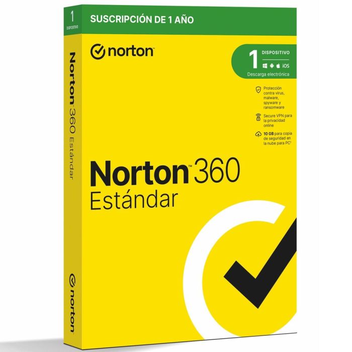 Norton Antivirus Norton 360 Standard - Protección en Tiempo Real, VPN Segura y Firewall Inteligente 1 Norton Antivirus Norton 360 Standard - Protección en Tiempo Real, VPN Segura y Firewall Inteligente 1