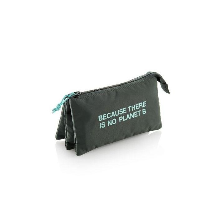 Estuche Portatodo Triple Miquel Rius EcoAlf Because There Is No Planet B 16174/ 220 x 115 x 20 mm/ Verde Estuche Portatodo Triple Miquel Rius EcoAlf Because There Is No Planet B 16174/ 220 x 115 x 20 mm/ Verde