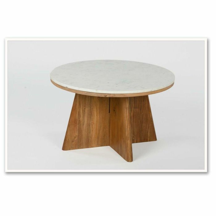 Mesa Centro Moderno DKD Home Decor Blanco Marron 70 x 43 x 70 cm 3 Mesa Centro Moderno DKD Home Decor Blanco Marron 70 x 43 x 70 cm 3