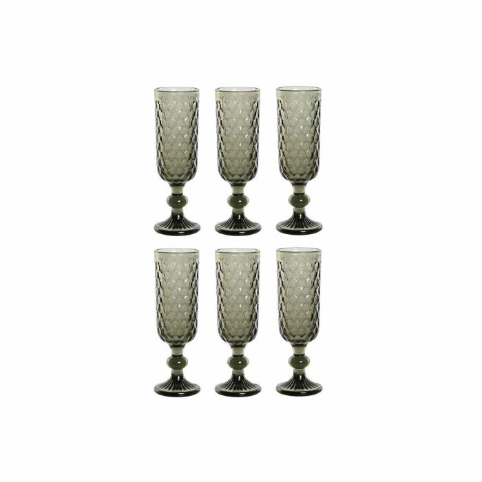 Copa Basicos DKD Home Decor Gris 7 x 20 x 7 cm Set de 6