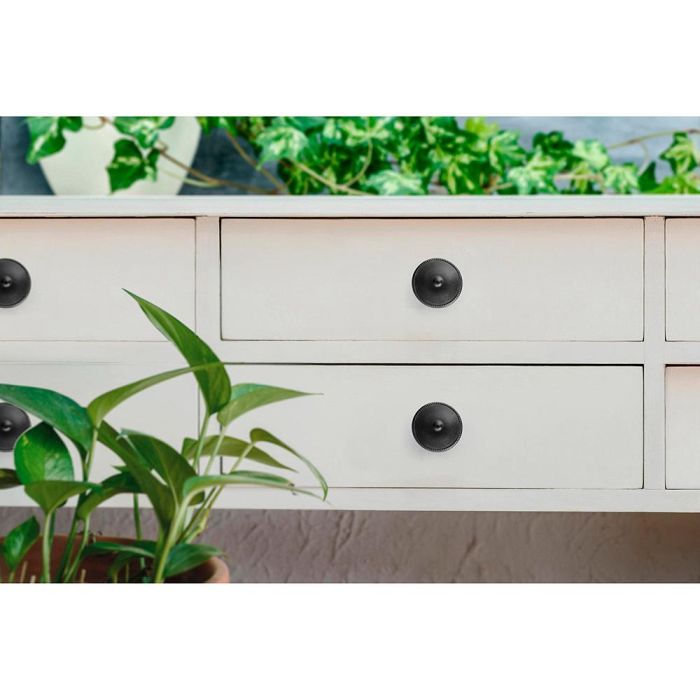 Blister con 4 pomos redondos para mueble fabricado en zamak acabado negro mate mod. 3121 ø30mm rei 5 Blister con 4 pomos redondos para mueble fabricado en zamak acabado negro mate mod. 3121 ø30mm rei 5