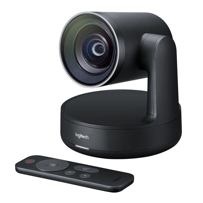 Logitech 960-001227 Cámara PTZ, 4K UHD, Zoom 15x, Campo de Visión 90°, Negro 4