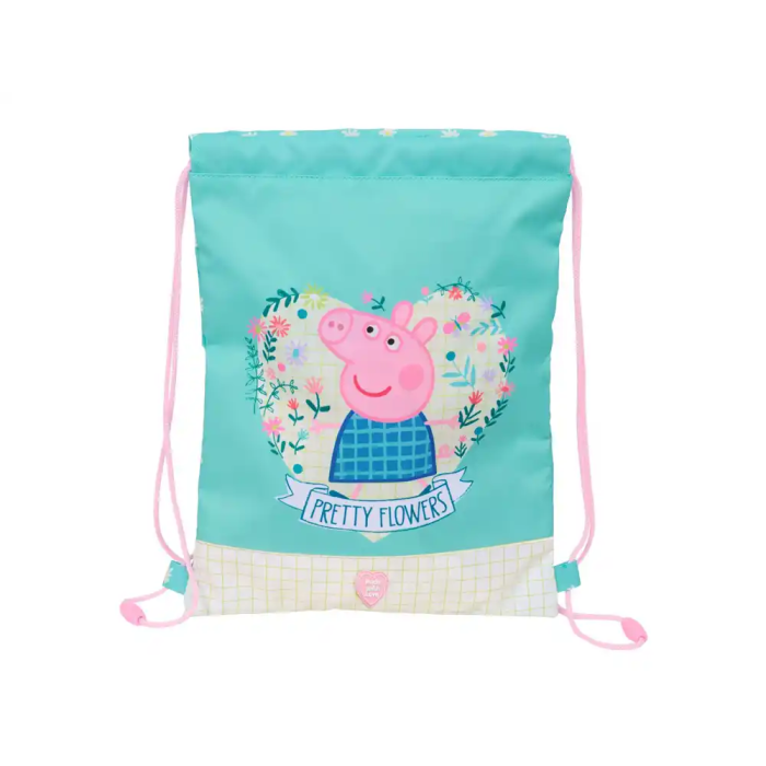 Bolsa Mochila con Cuerdas Peppa Pig Pretty flowers Amarillo Menta 26 x 34 x 1 cm 0 Bolsa Mochila con Cuerdas Peppa Pig Pretty flowers Amarillo Menta 26 x 34 x 1 cm 0
