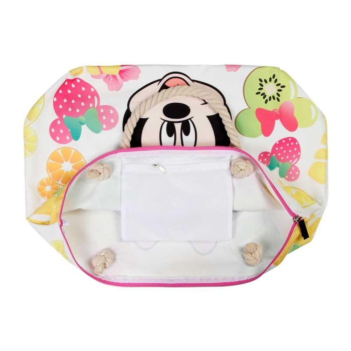 Disney Minnie Mouse Bolsa de Playa Soleil Fruits Multicolor 30L con Cremallera 2 Disney Minnie Mouse Bolsa de Playa Soleil Fruits Multicolor 30L con Cremallera 2