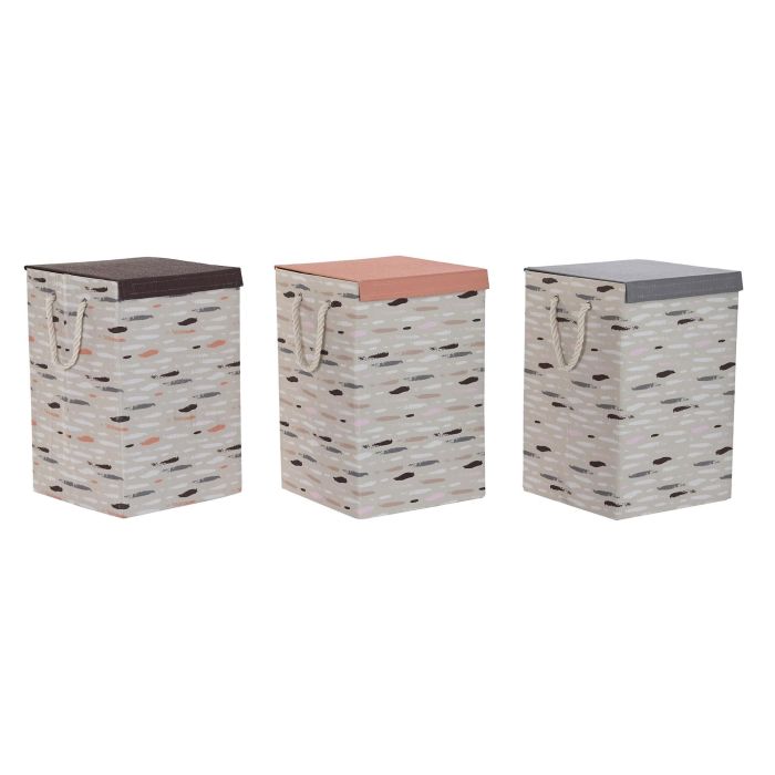 DKD Home Decor Cesta para la Ropa Poliéster Colores Surtidos (Gris, Burdeos, Naranja) Alto 55 cm Ancho 36 cm Fondo 36 cm Pack de 3 DKD Home Decor Cesta para la Ropa Poliéster Colores Surtidos (Gris, Burdeos, Naranja) Alto 55 cm Ancho 36 cm Fondo 36 cm Pack de 3