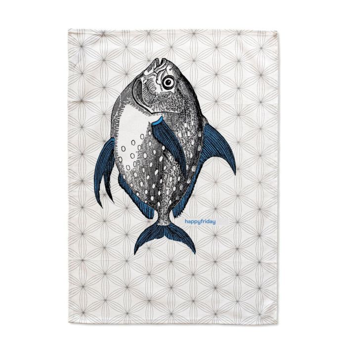 Paño de Cocina HappyFriday Fish Multicolor 70 x 50 cm (2 Unidades) 3