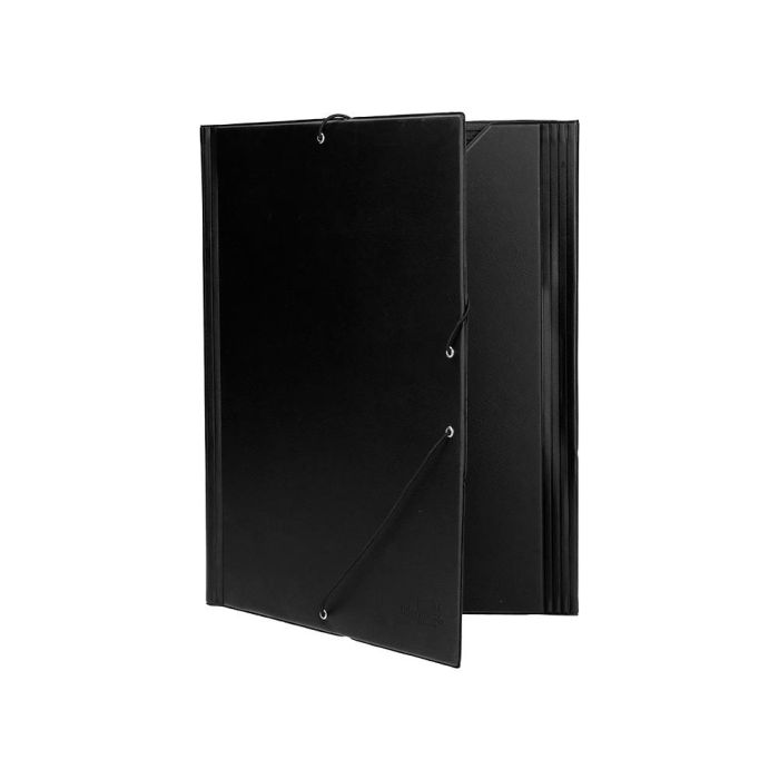 Carpeta Liderpapel Gomas Folio Solapas Plastico Negra 4