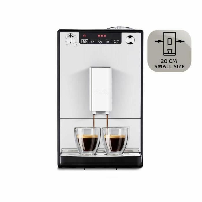 Melitta E950-103 Caffeo Solo Máquina de espresso automática, molinillo integrado, 15 bar, depósito 1.2L agua y 120g granos, Plata 8
