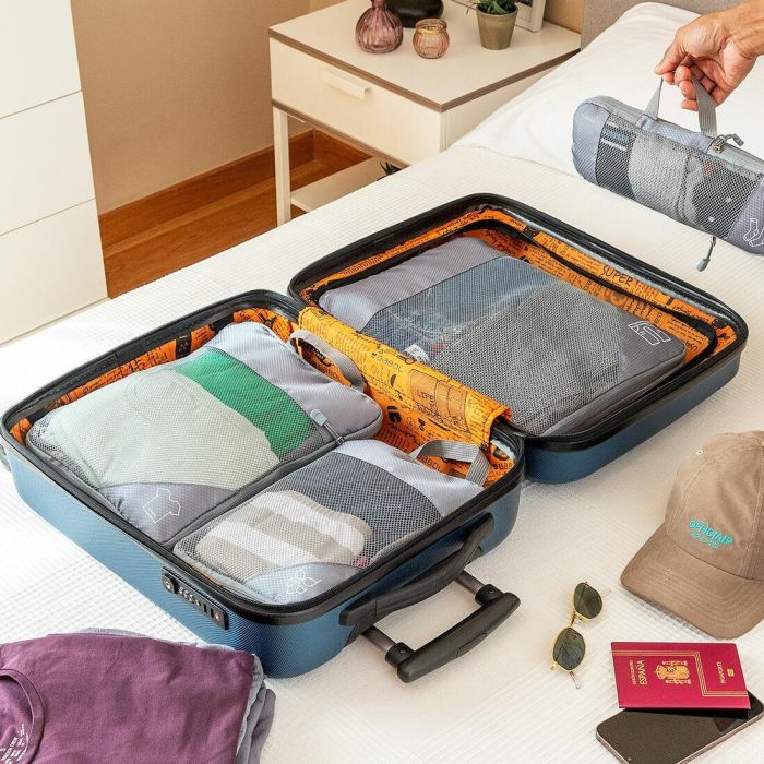 Bolsas Organizadoras de Compresión para Maletas Compakube InnovaGoods 4 Piezas 11