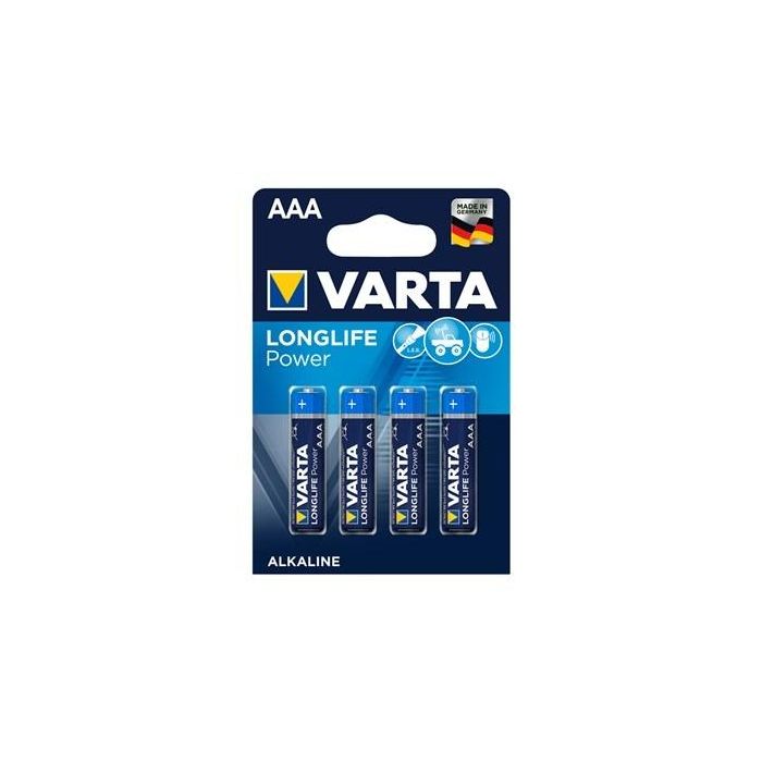 Pila varta alkalina longlife power aaa - lr03 (blister 4 unid.) ø10,5x44,5mm