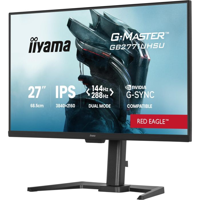 68,6 cm/27" (3840×2160) iiyama G-MASTER GB2771UHSU-B1 16:9 IPS 0,8 ms 144 Hz HDMI 2.1 ×2 DisplayPort 1.4 USB Hub VESA Speaker Black 1