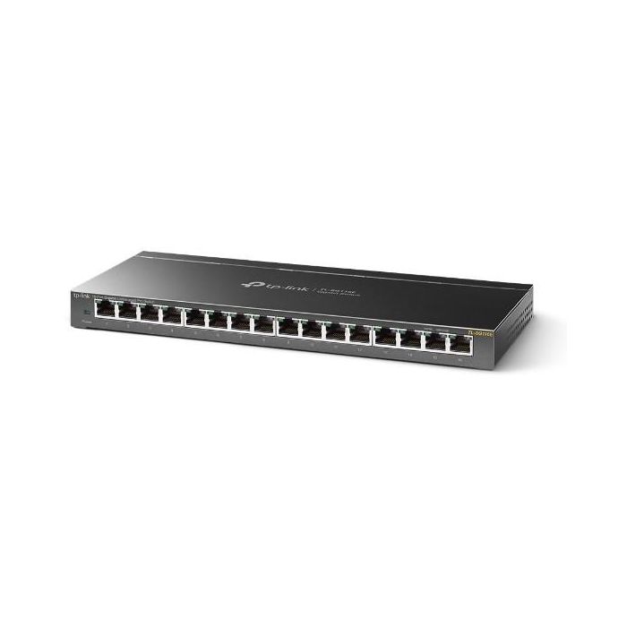 Tp-link TL-SG116E Switch Gigabit 16 Puertos 10/100/1000Mbps, Conmutador Easy Smart, Sin Ventilador, Caja Metálica