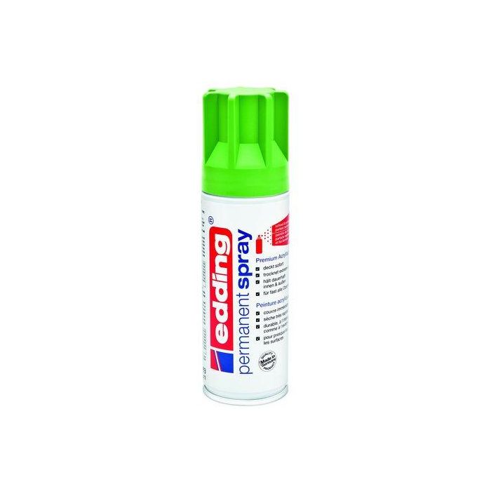 Pintura Acrilica Edding Permanent Spray 200 Ml Verde Amarillo Mate