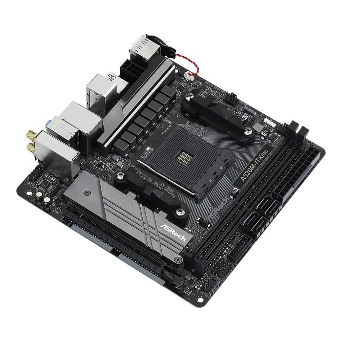 ASRock A520M-ITX/AC (AM4) Placa Base DDR4 Micro ATX para AMD Ryzen 2000 y 3000 Series 2