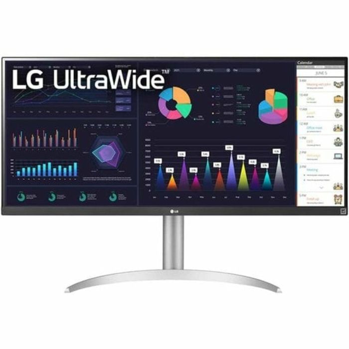 Monitor Profesional Ultrapanorámico LG UltraWide 34WQ650-W 34"/ WFHD/ Multimedia/ Regulable en Altura/ Plata y Blanco