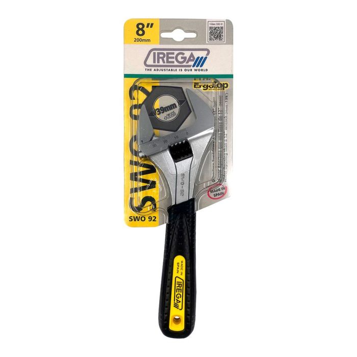 Irega Llave Ajustable 92/cbe-8" 8 Pulgadas Acero Cromo Vanadio Con Empuñadura Ergonómica Recambiable 1