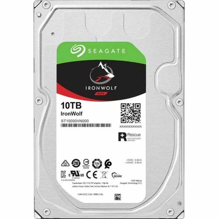 Disco Duro Seagate Ironwolf 10 TB 7200 rpm 3,5"