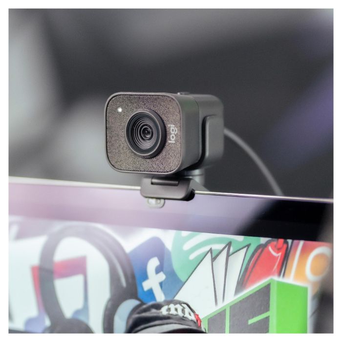 Logitech StreamCam Cámara Web Negra, Full HD 1080p, 60 fps, Micrófono Integrado, Autoenfoque, USB 3