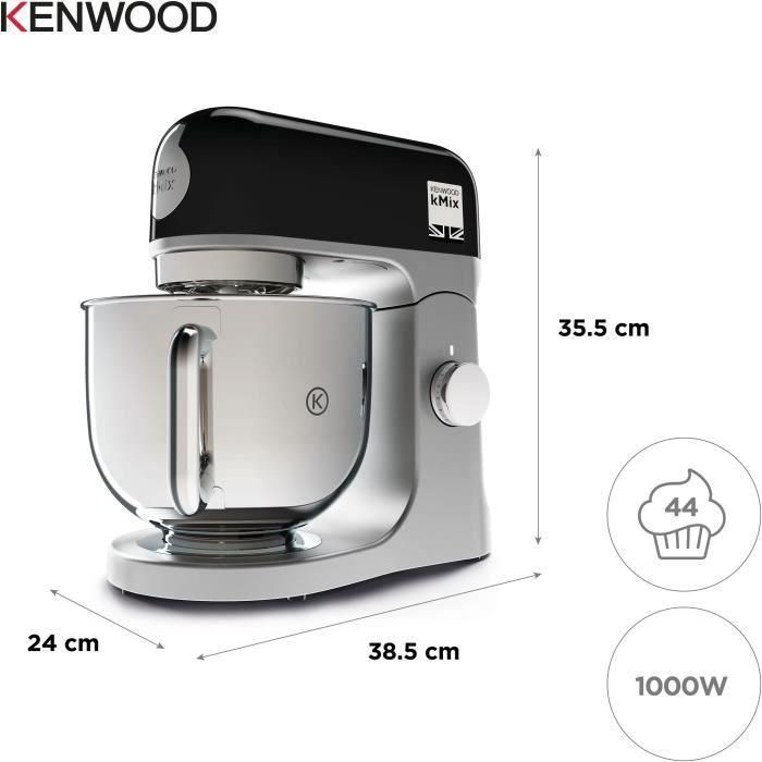 Kenwood KMX750BK Robot de Repostería 1000 W 5 L Negro con Recipiente de Acero Inoxidable 4 Kenwood KMX750BK Robot de Repostería 1000 W 5 L Negro con Recipiente de Acero Inoxidable 4