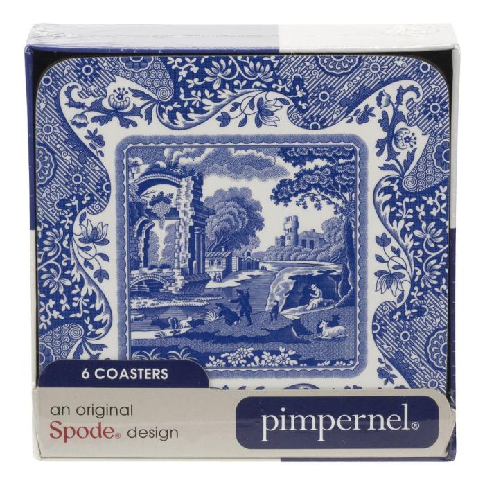 Spode Set 6 Posavasos Blue Italian de Corcho 10.5x10.5 cm 2