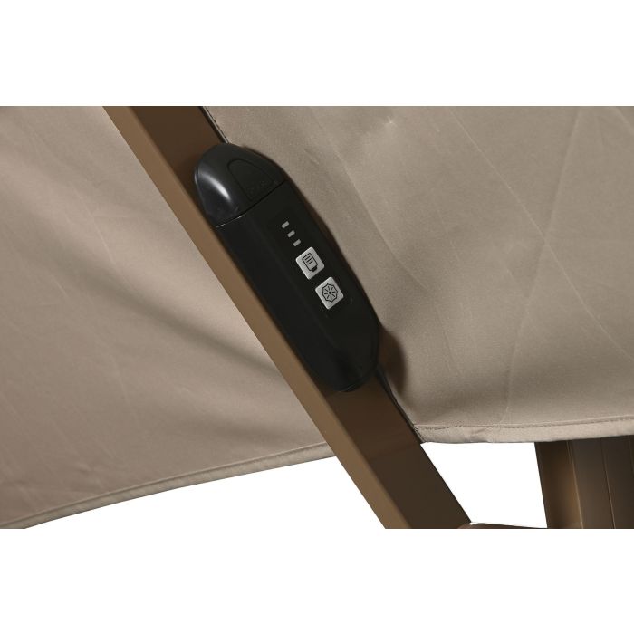 Parasol Terraza Y Jardin DKD Home Decor Beige Champan 350 x 280 x 286 cm 8