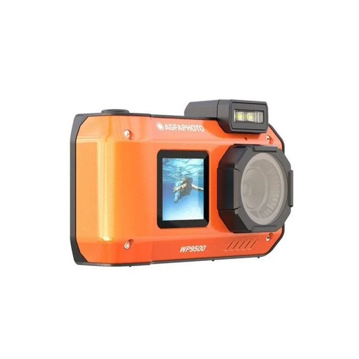 AgfaPhoto WP9500OG Cámara Digital Deportiva 24MP Sumergible Naranja