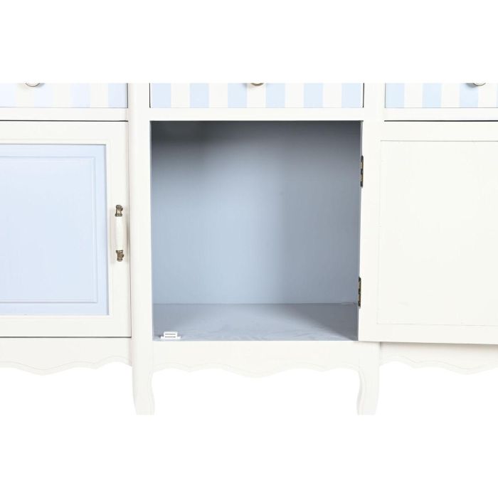 Buffet Mediterraneo DKD Home Decor Blanco Azul Celeste 45 x 90 x 140 cm 6