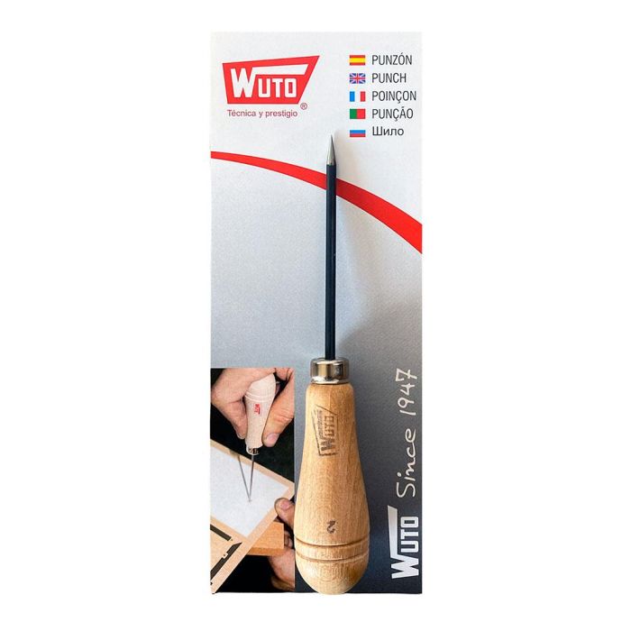 Wuto Punzón Modelo 2 Ø3,5mm x 80mm Profesional y Doméstico para Madera Wuto Punzón Modelo 2 Ø3,5mm x 80mm Profesional y Doméstico para Madera
