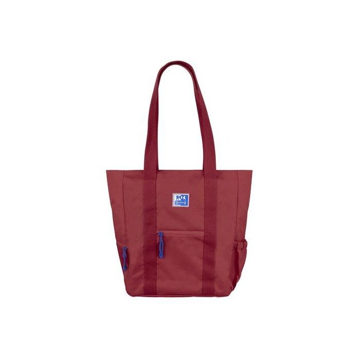 Oxford B-Trendy Oxfbag Rpet Tote Bag Burdeos - Bolsillos laterales, cierre con cremallera, 10 compartimentos