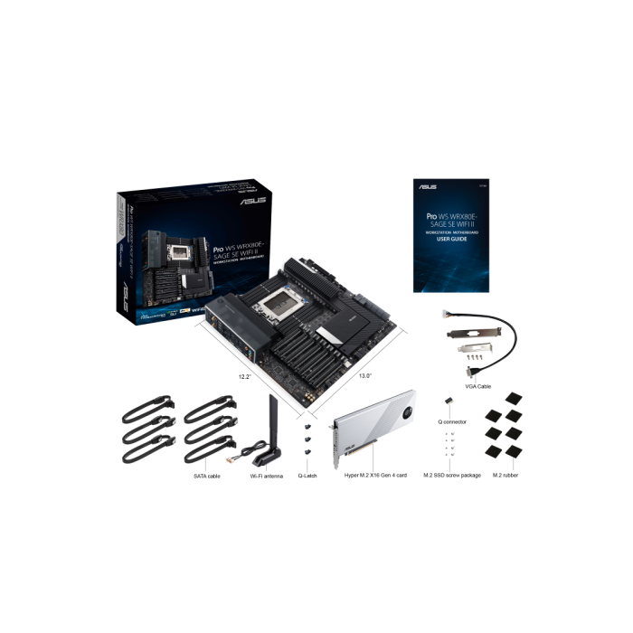 PLACA ASUS PRO WS WRX90E-SAGE SE,AMD,sTR5,WRX90,8DDR5,4SATA3+4M.2,LAN 1GB+10GB,2USB4.0+6USB3.2,EEB 9 PLACA ASUS PRO WS WRX90E-SAGE SE,AMD,sTR5,WRX90,8DDR5,4SATA3+4M.2,LAN 1GB+10GB,2USB4.0+6USB3.2,EEB 9