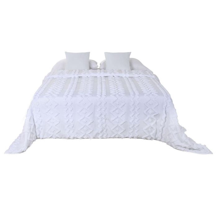 Colcha Boho DKD Home Decor Blanco 260 x 240 cm 2