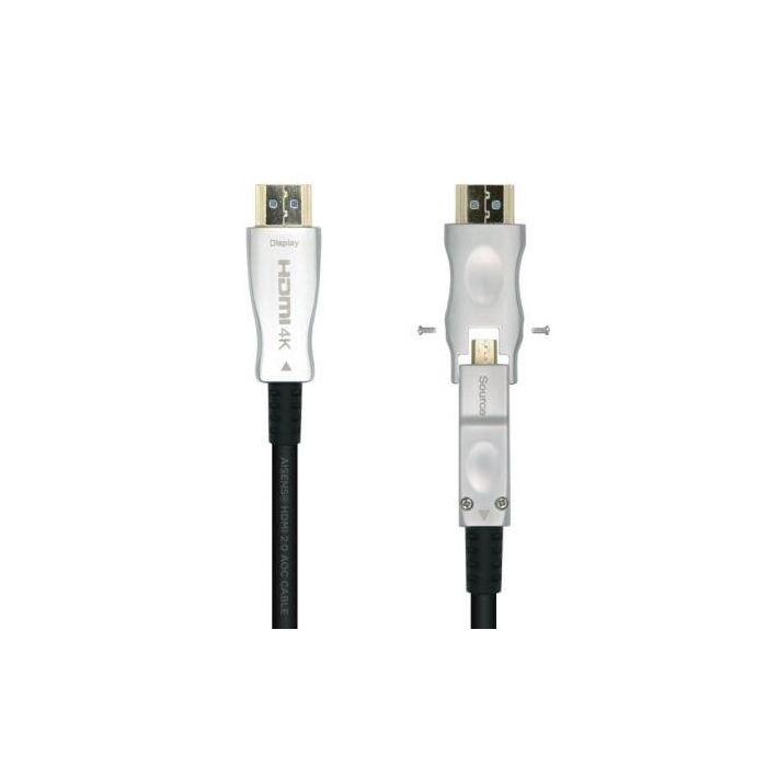 Cable HDMI 2.0 AOC 4K Desmontable Aisens A148-0510/ HDMI Macho / D Macho - HDMI Macho/ 15m/ Negro Cable HDMI 2.0 AOC 4K Desmontable Aisens A148-0510/ HDMI Macho / D Macho - HDMI Macho/ 15m/ Negro