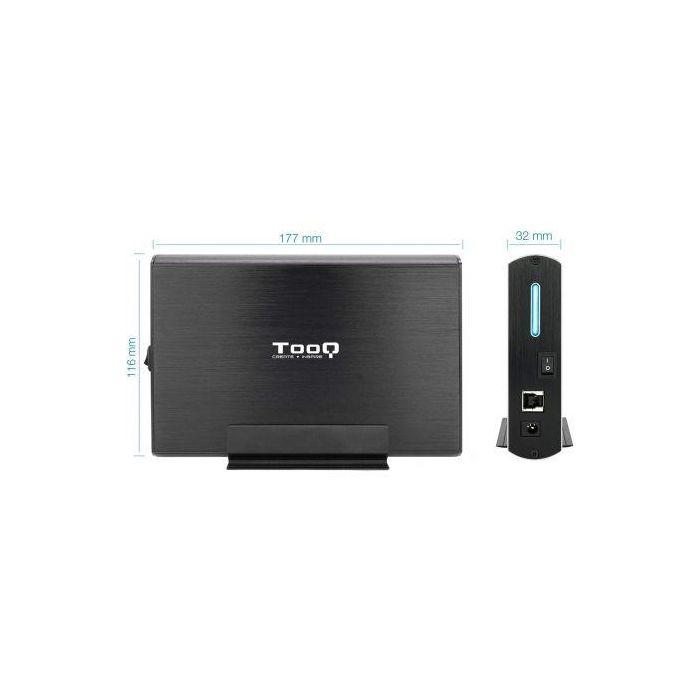 Tooq TQE-3531B Caja Externa para Disco Duro 3.5 Pulgadas SATA USB 3.0 Aluminio Negro 3